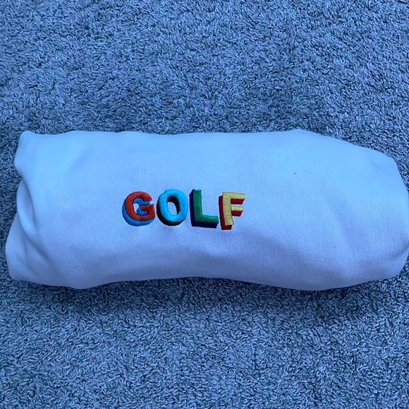multi color letter white golf hoodie from winter of 2020 - Picture 2 of 4